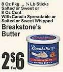 Key Food Breakstone's butter offer