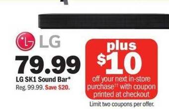 Meijer Lg sk1 sound bar offer