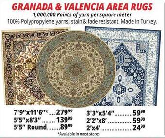 Ocean State Job Lot Granada & valencia area rugs offer