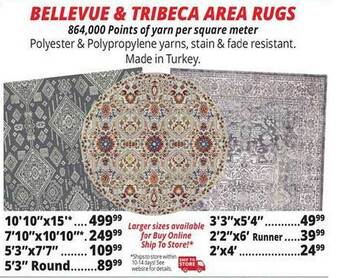 Ocean State Job Lot Bellevue & tribeca area rugs offer