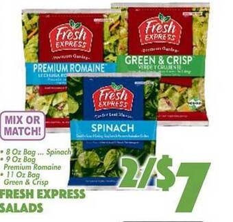 The Food Emporium Fresh express salads offer
