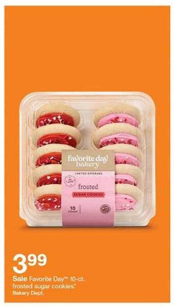 Target Favorite day 10-ct frosted sugar cookies offer