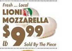 The Food Emporium Fresh... local lioni mozzarella offer