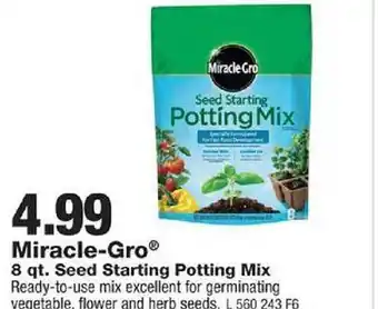 True Value Miracle-gro 8 qt. seed starting potting mix offer
