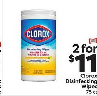 Weis Markets Clorox disinfecting wipes offer