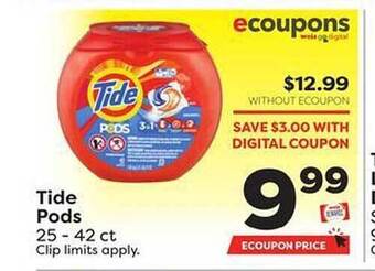 Weis Markets Tide pods offer