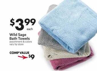 Big Lots Wild sage bath towels offer