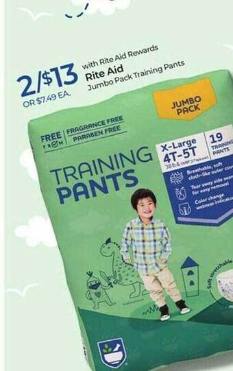Rite Aid Rite aid jumbo pack training pants offer