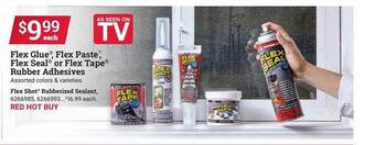 Ace Hardware Flex glue, flex paste, flex seal or flex tape rubber adhesives offer