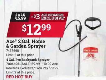 Ace Hardware Ace 2 gal. home & garden sprayer offer