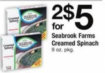 ACME Seabrook farms creamed spinach offer