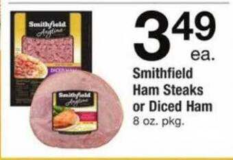 ACME Smithfield ham steaks or diced ham offer
