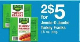 ACME Jennie-o jumbo turkey franks offer