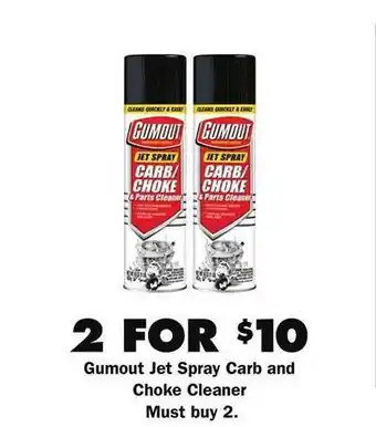 Advance Auto Parts Gumout jet spray carb and chocke cleaner offer