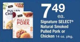 ACME Signature select natural smoked pulled pork or chicken offer