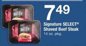 ACME Signature select shaved beef steak offer