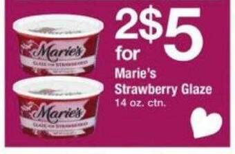 ACME Marie's strawberry glaze offer
