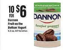 Big Y Dannon fruit on the bottom yogurt offer