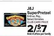 Foodtown supermarkets J&j superpretzel select varieties offer