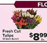 Foodtown supermarkets Fresh cut tulips offer