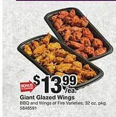 Giant Food Giant glazed wings offer
