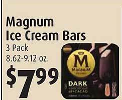 Gristedes Magnum ice cream bars offer