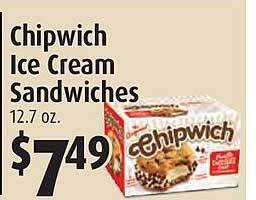 Gristedes Chipwich ice cream sandwiches offer
