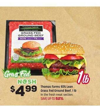 Grocery Outlet Thomas farms 93% lean grass fed ground beef offer