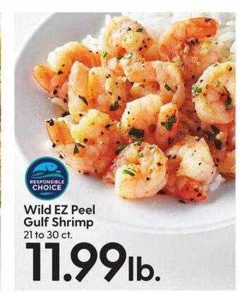 Hy-Vee Wild ez peel gulf shrimp offer