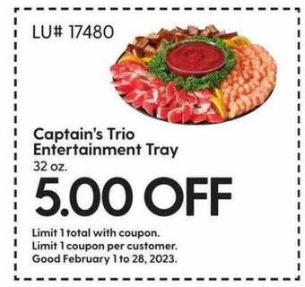 Hy-Vee Captain's trio entertainment tray offer