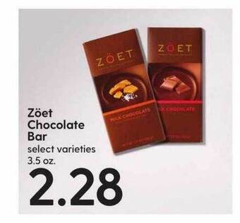 Hy-Vee Zoet chocolate bar offer