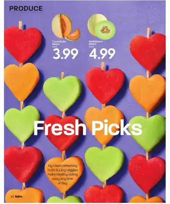 Hy-Vee Canta gold melon, mello sweet melon offer
