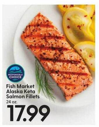 Hy-Vee Fish market alaska keta salmon fillets offer