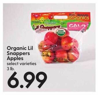 Hy-Vee Organic lil snappers apples offer