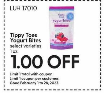 Hy-Vee Tippy toes yogurt bites offer
