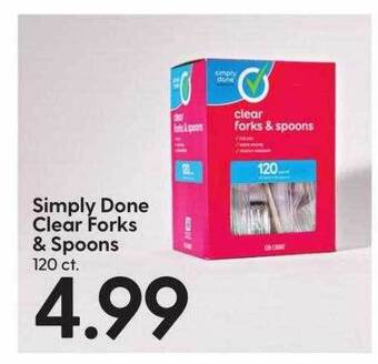 Hy-Vee Simply done clear forks & spoons offer