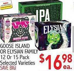 Ingles Markets Goose island or elysian family offer
