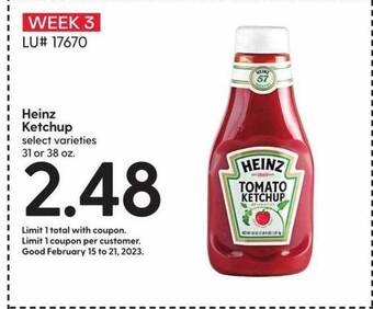 Hy-Vee Heinz ketchup offer