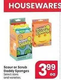 Jewel-Osco Scour or scrub daddy sponges select varieties offer