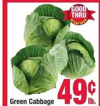 Jewel-Osco Green cabbage offer