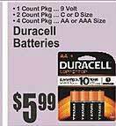 Key Food Duracell batteries offer