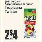 Key Food Tropicana twister offer