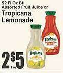 Key Food Tropicana lemonade offer