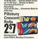 Key Food Pillsbury crescent rolls offer