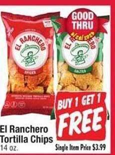 Jewel-Osco El ranchero tortilla chips offer