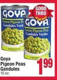 Jewel-Osco Goya pigeon peas gandules offer