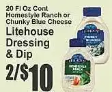 Key Food Litehouse dressing & dip offer