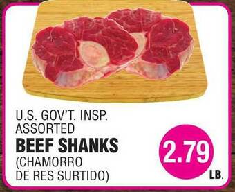 Carnicerias Jimenez U.S. Gov't. Insp. Assorted Beef Shanks offer