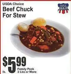 Key Food Beef chuck for stew offer