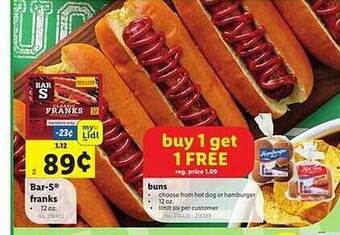 Lidl Bar-s franks offer
